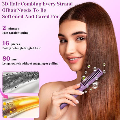 Meneflix™ Cordless Mini Hair Straightener – Portable Rechargeable Hot Comb with Adjustable Heat up to 200°C
