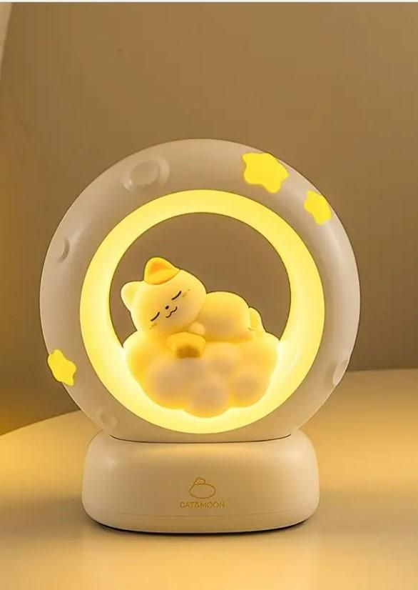 Sleeping Cat LED Night Light Lamp