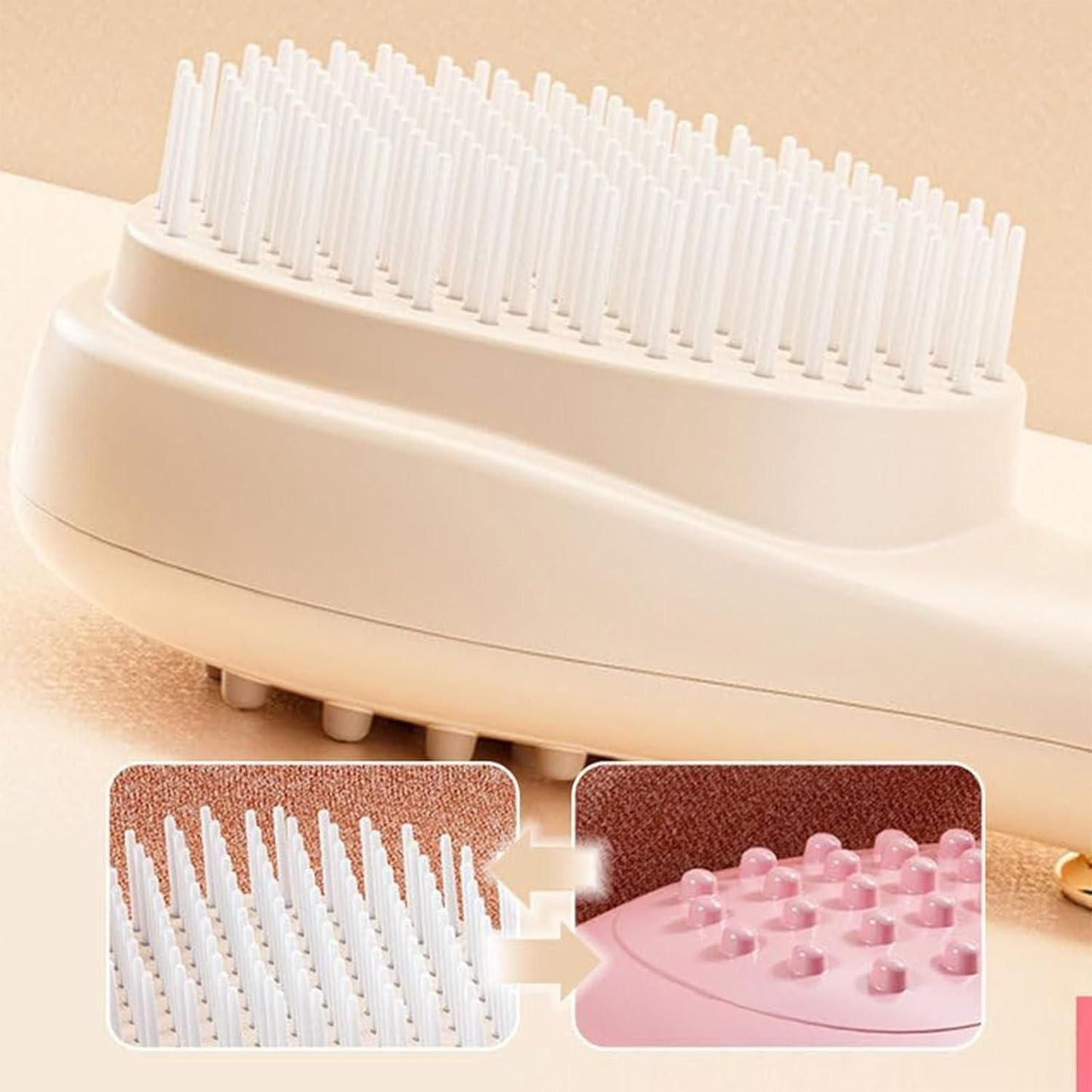 PureEase™ Scalp Massage Comb – Soft Retractable Bristles for Hair Growth & Relaxation