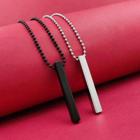 Stylish Cuboid Stick Locket Pendant Necklace