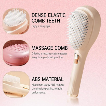 PureEase™ Scalp Massage Comb – Soft Retractable Bristles for Hair Growth & Relaxation