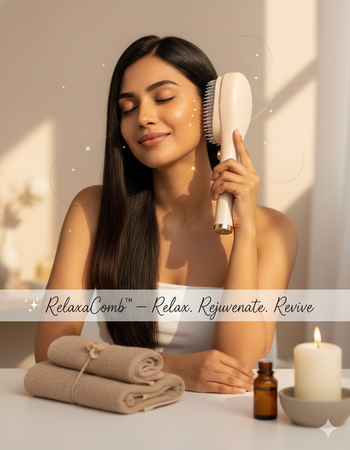 PureEase™ Scalp Massage Comb – Soft Retractable Bristles for Hair Growth & Relaxation